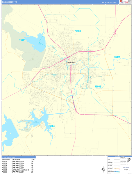 San Angelo City Map Book Basic Style